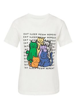 Mavi Rundhalsshirt CAT PRINTED TEE Katzen Print Shirt