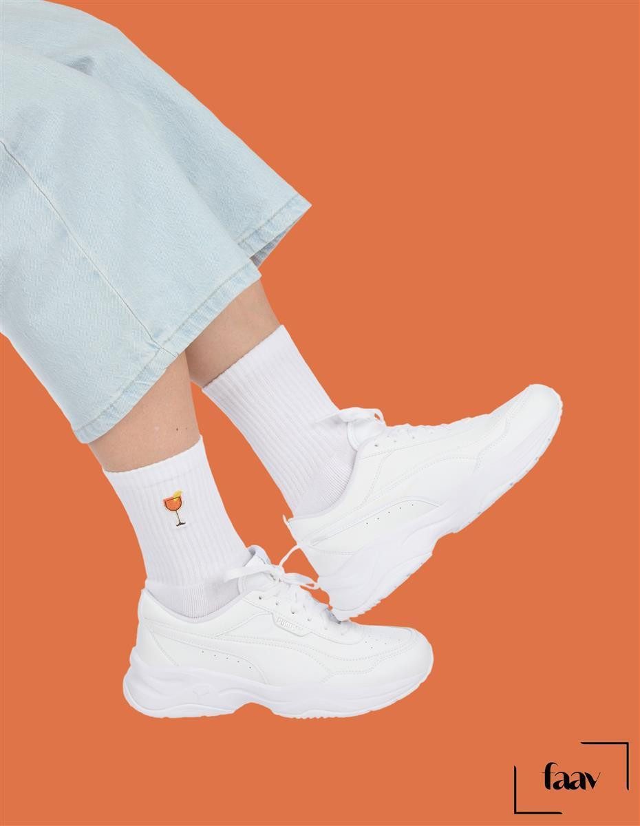 faav Tennissocken Crew Socks - Stickerei günstig online kaufen