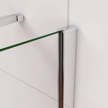 duschspa Badewannenaufsatz Badewannenaufsatz Duschwand mit Seitenwand Faltwand Duschkabine, Einscheibensicherheitsglas, Sicherheitsglas, (Set), Glas