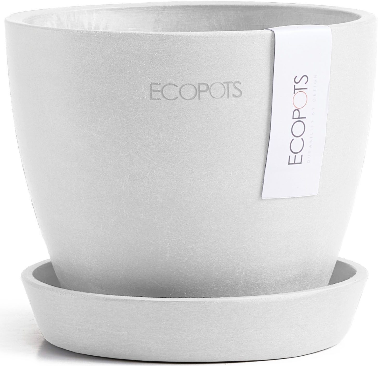 ECOPOTS Blumentopf Antwerp Mini 11 Weiß, für den Innenbereich