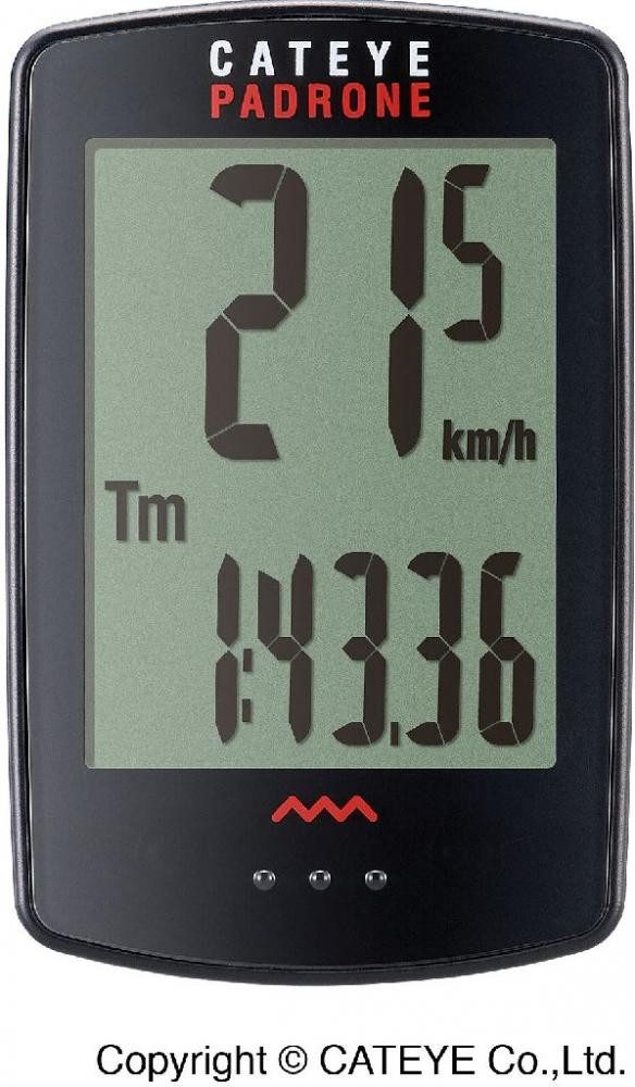 Cateye Fahrradcomputer Cat Eye, Computer, Padrone+, 7 Funktionen, Farbe schwarz, Padrone+, sc