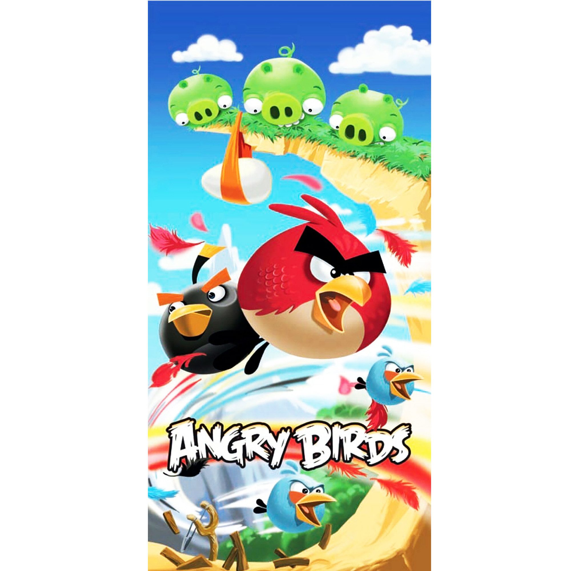 BERONAGE Strandtücher Angry Birds Badetuch Cliffhanger günstig online kaufen
