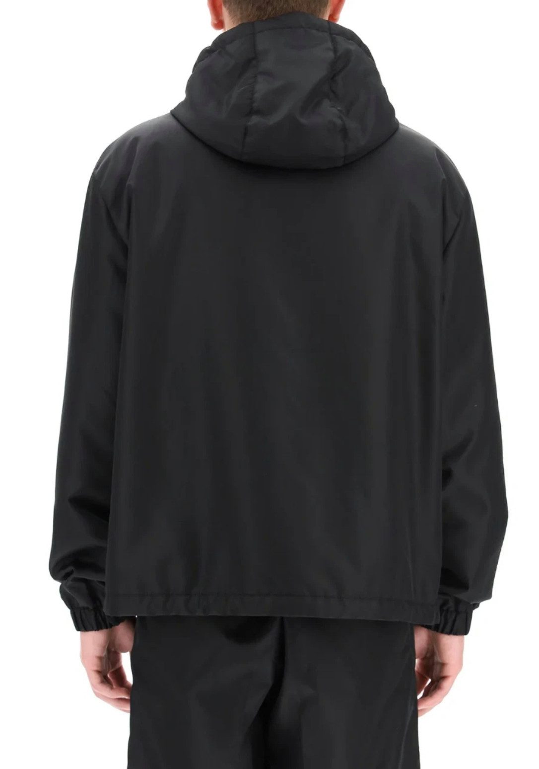 Valentino Allwetterjacke Jacke Blumenlogo Blouson Parker Mit Kapuze seitliche Reißverschlusstaschen, Aufgesticktes Blumenlogo