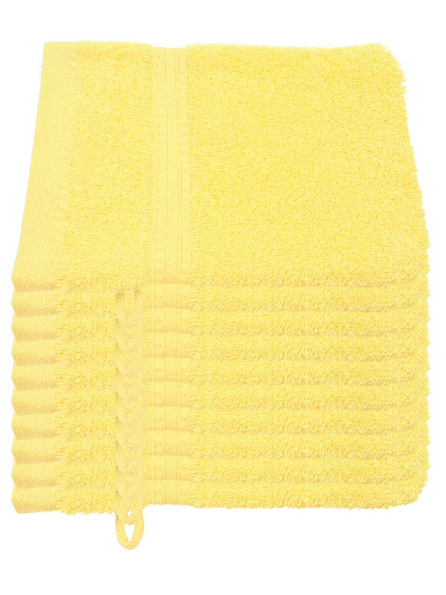 Julie 21 Waschhandschuh (1-tlg) 15 cm x 1-Waschhandschuh-Gelb-Waschhandschuh Julsen