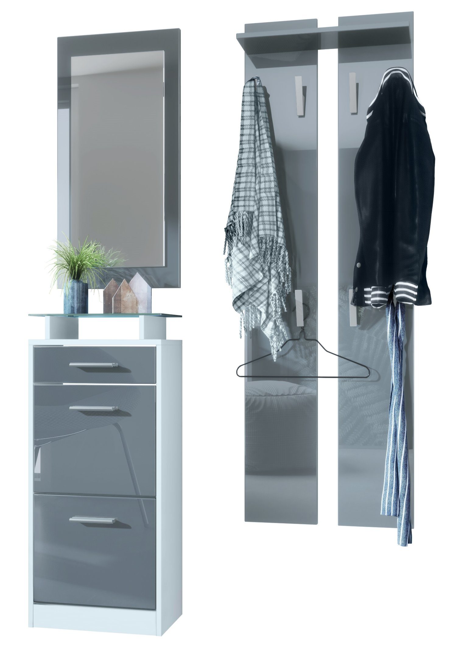 Vladon Garderoben-Set Loret V2, (Garderobe Set günstig online kaufen