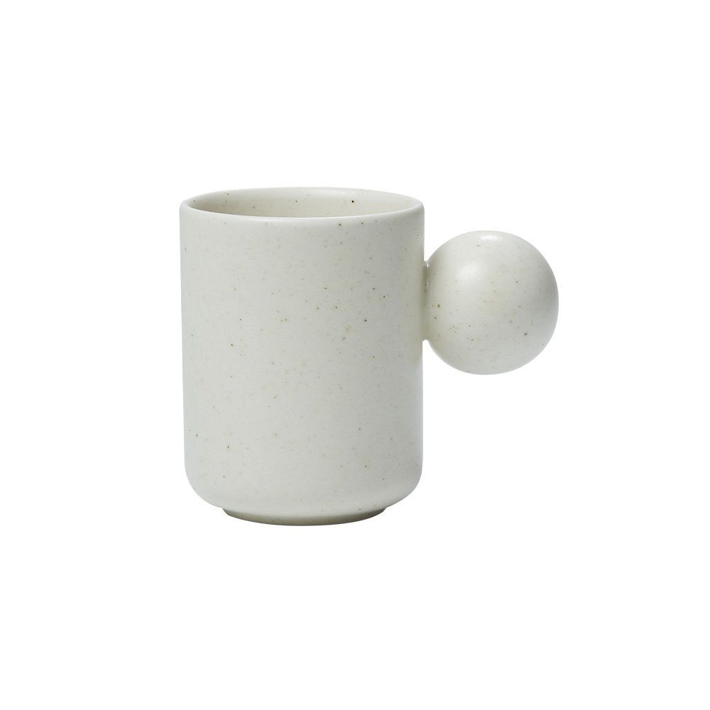 NEOFLAM® Tasse Better Finger Keramiktasse Ball - 300ml Weiß, Keramik, 100% natürliche Keramik, Frei von PFOA, Blei & Cadmium