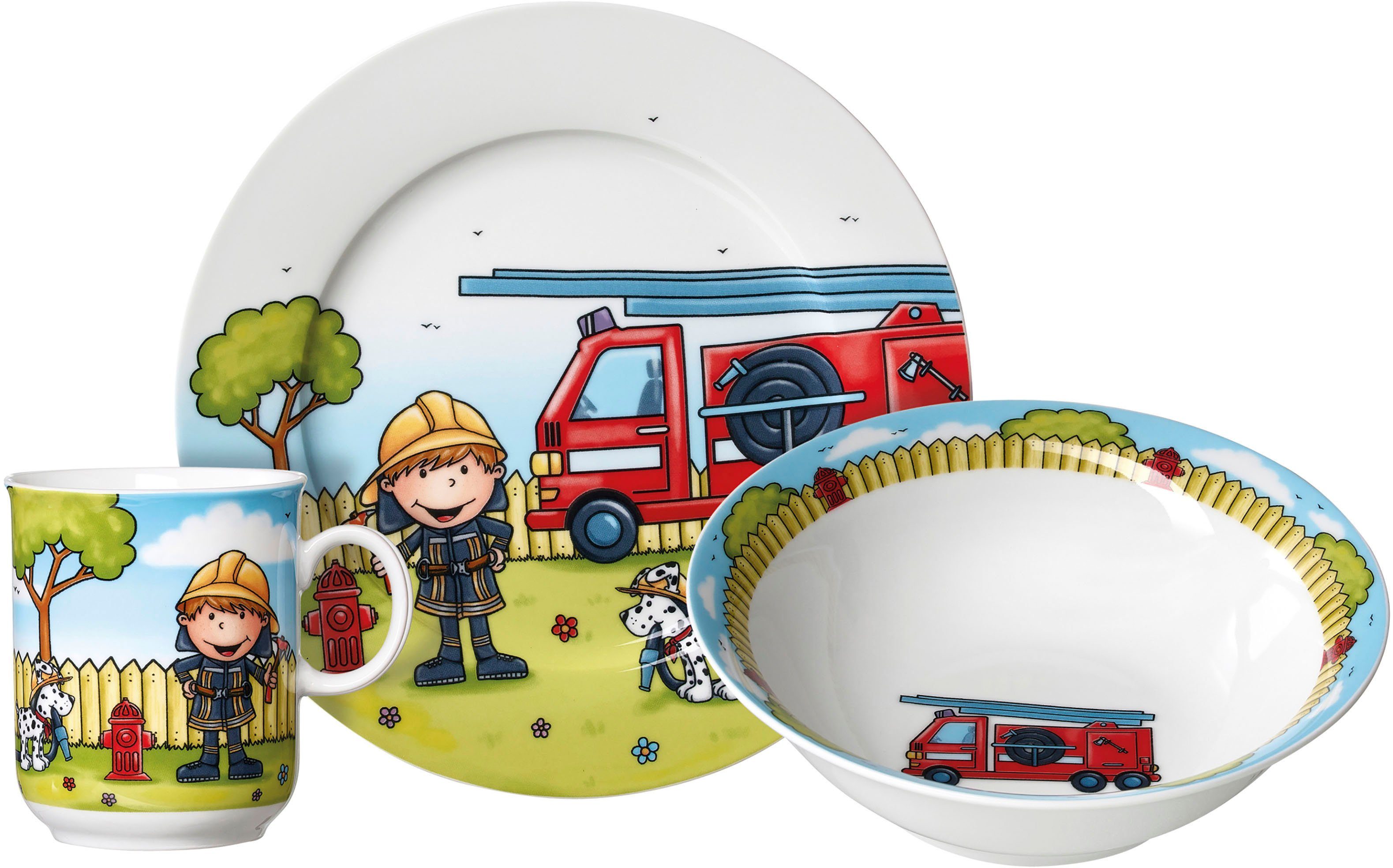 Kindergeschirr-Set Feuerwehrmann Bernie