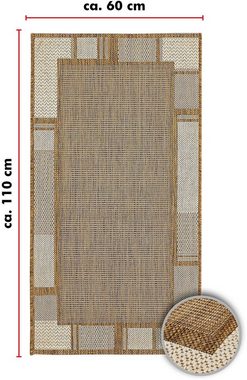 Teppich New Orleans 2, Andiamo, rechteckig, Höhe: 5 mm, Flachgewebe, mit Bordüre, In- und Outdoor geeignet, Wohnzimmer