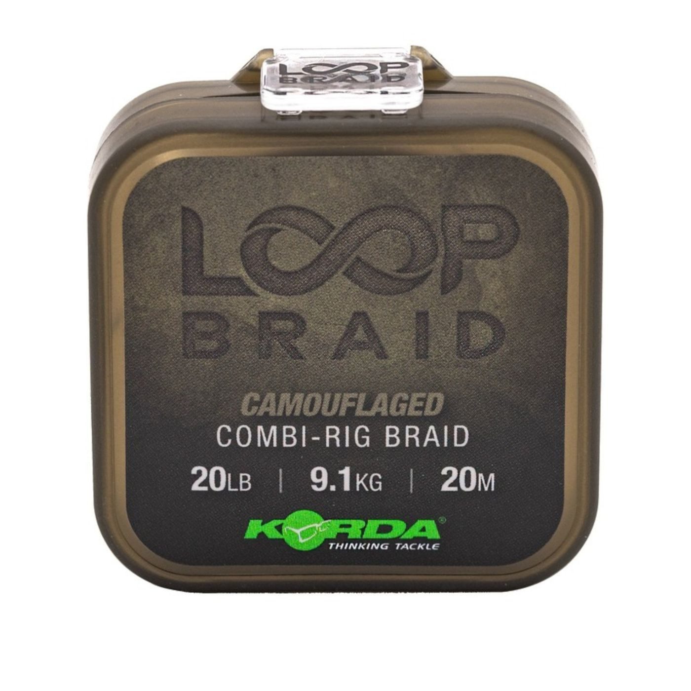 Korda Vorfachschnur Korda Loop Braid 20lb - 20m Vorfachschnur, (20-St)
