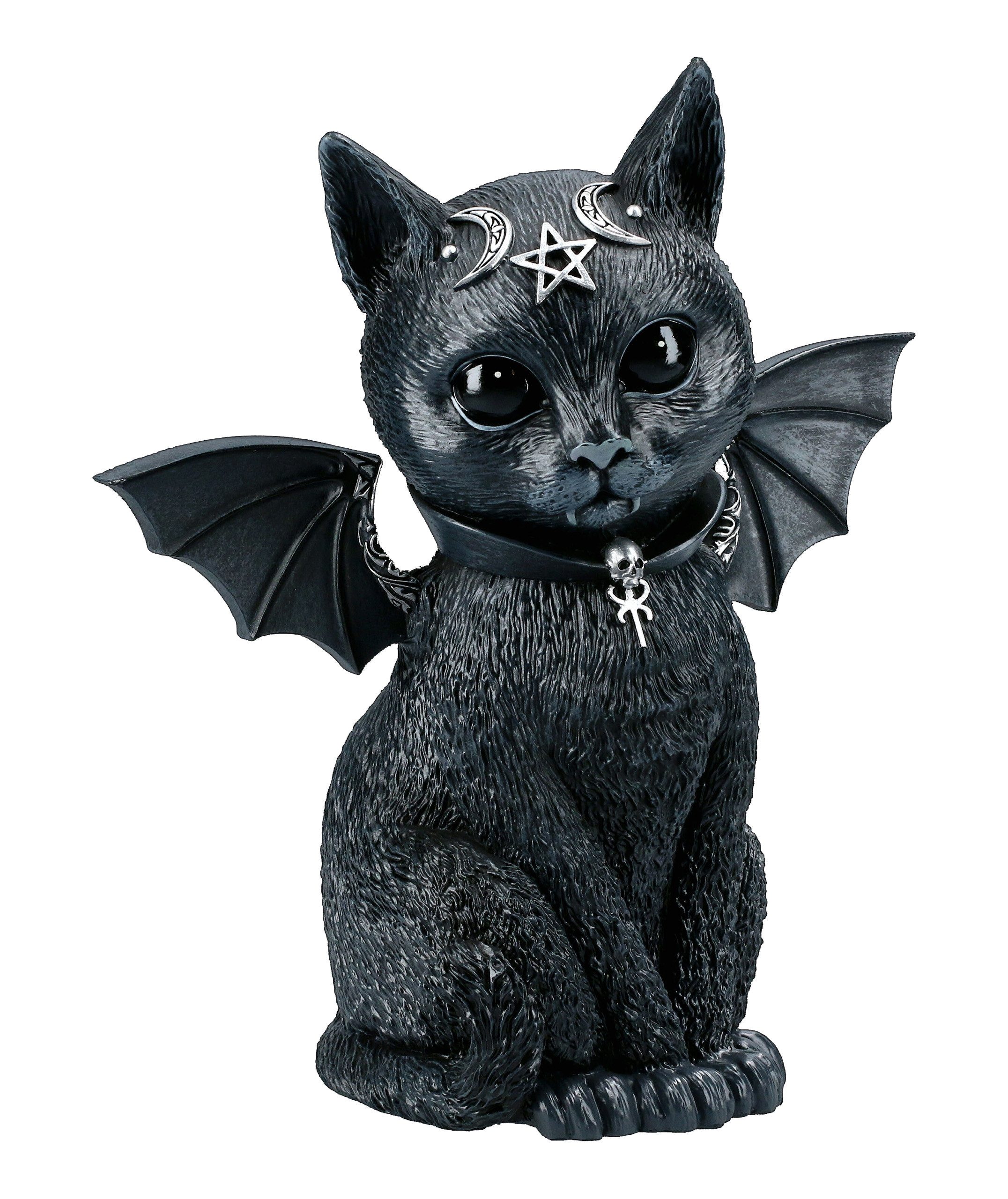 Tierfigur Okkulte Katzenfigur mit Flügeln - Malpuss groß - Nemesis Now Gothic