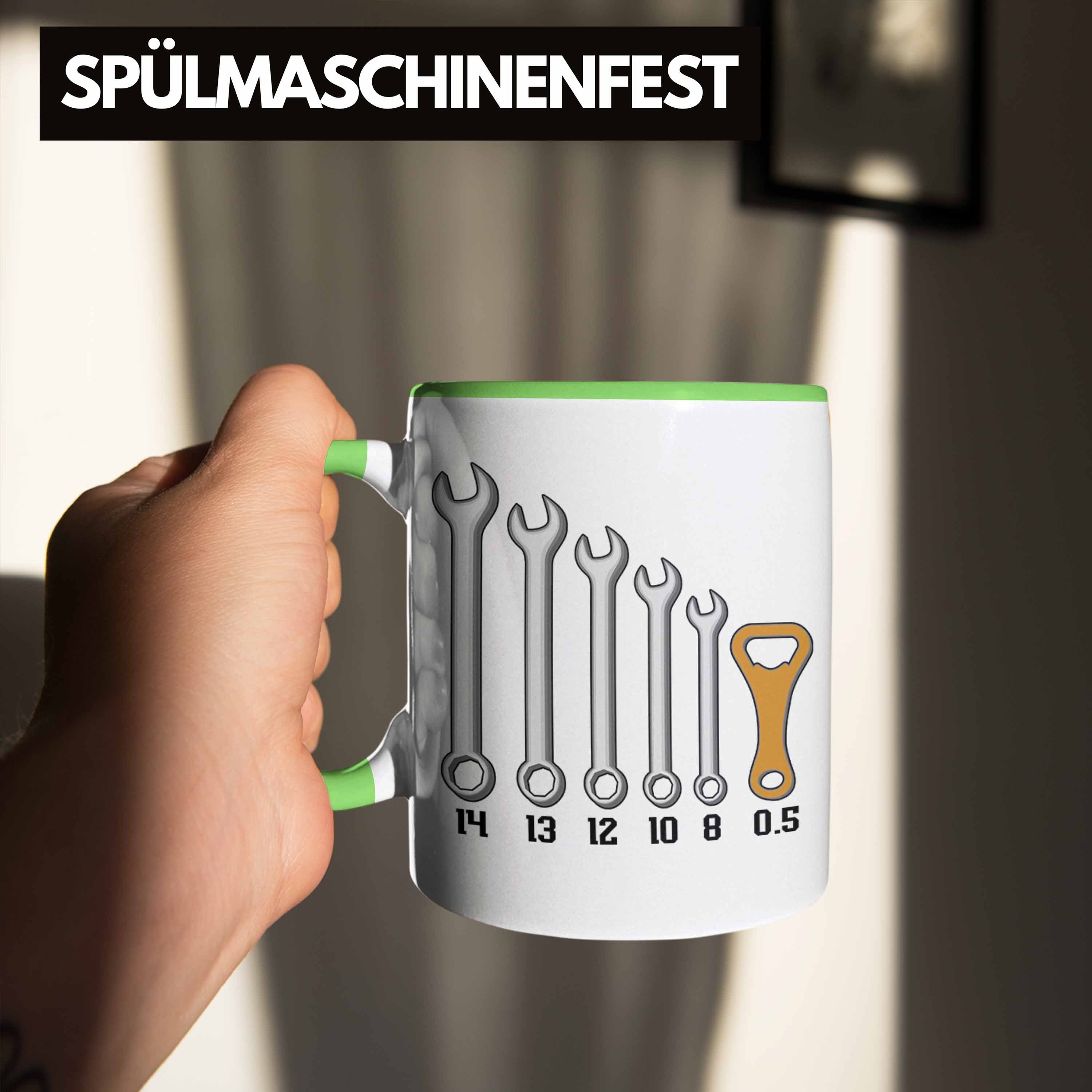 Bier Tasse Lustiger Geschenkidee Tasse Spruch Grün Trendation Handwerker Liebhaber