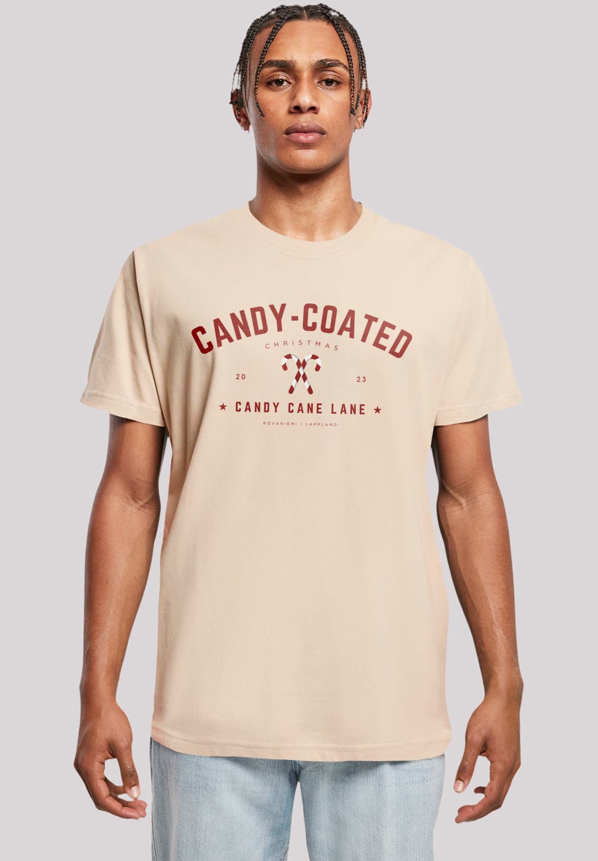 F4NT4STIC T-Shirt Weihnachten Candy Coated Christmas Weihnachten, Geschenk, Logo sand