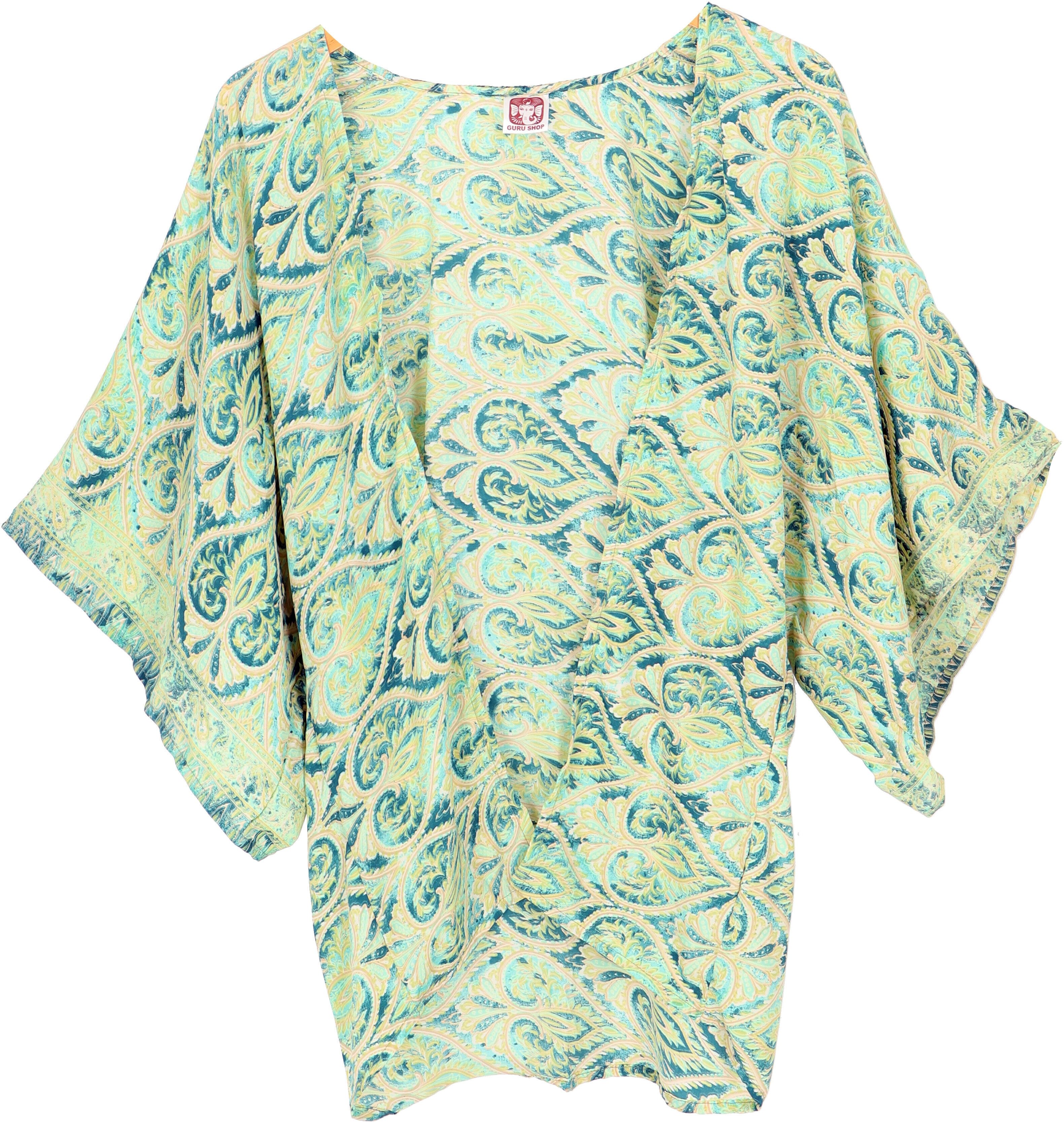 Guru-Shop Kimono Kimonojäckchen, kurzer Boho Kimono,.., günstig online kaufen