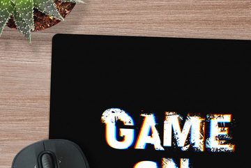 MuchoWow Gaming Mauspad Spiele - Sprichwörter - Schwarz - Weiß (1-St), Mousepad mit Rutschfester Unterseite, Gaming, 40x40 cm, XXL, Großes