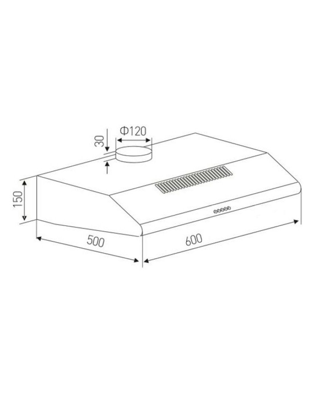 PKM Unterbauhaube UBH4060-2H Edelstahl 60 cm – Bild 4 von 4
