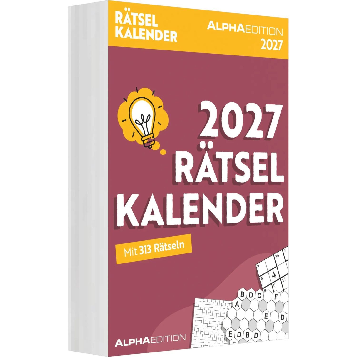Alpha Edition Abreißkalender Rätselkalender 2027