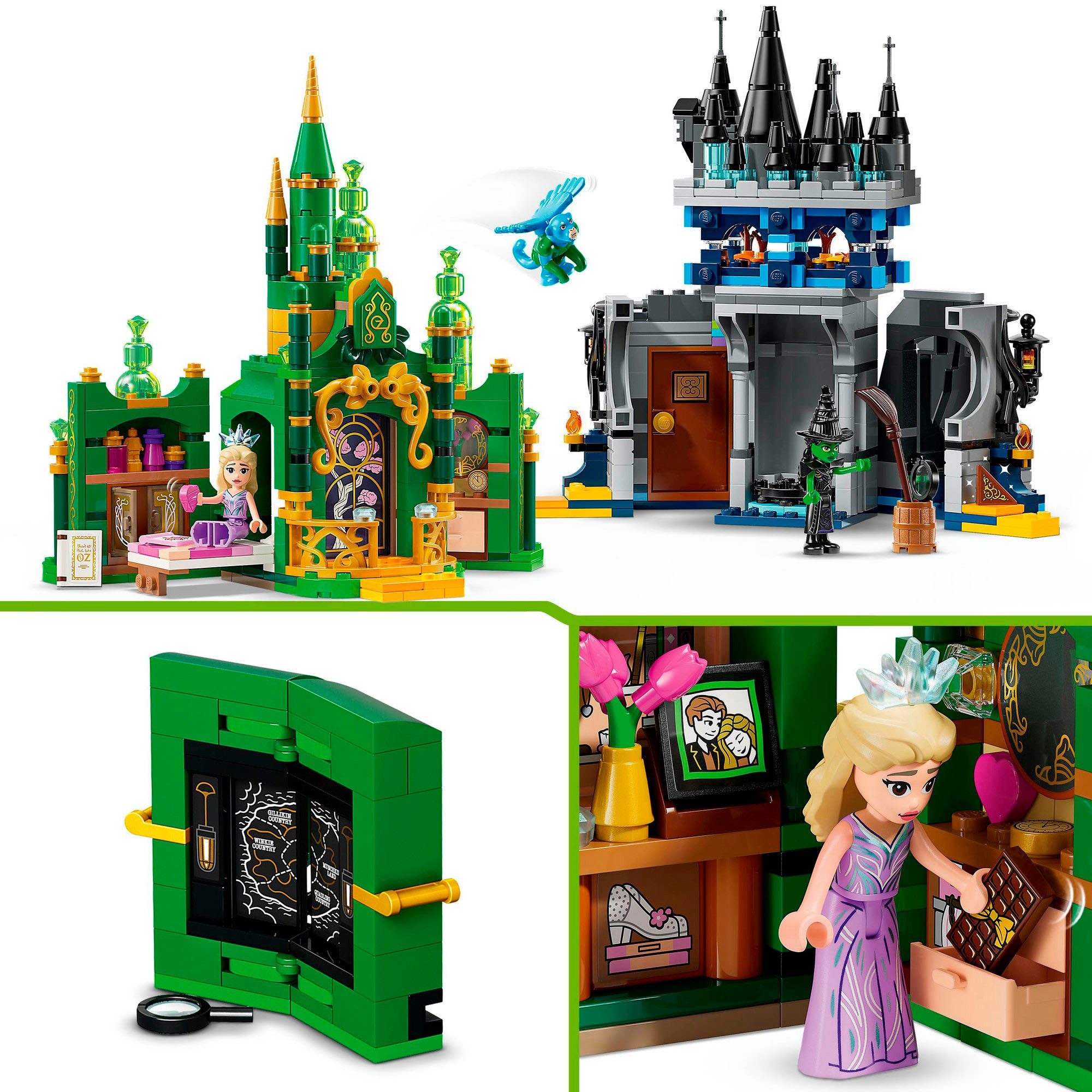 LEGO® Emerald City & Kiamo Ko Castle (75689), LEGO Wicked Konstruktionsspielsteine, (860 St), Made in Europe – Bild 4 von 5