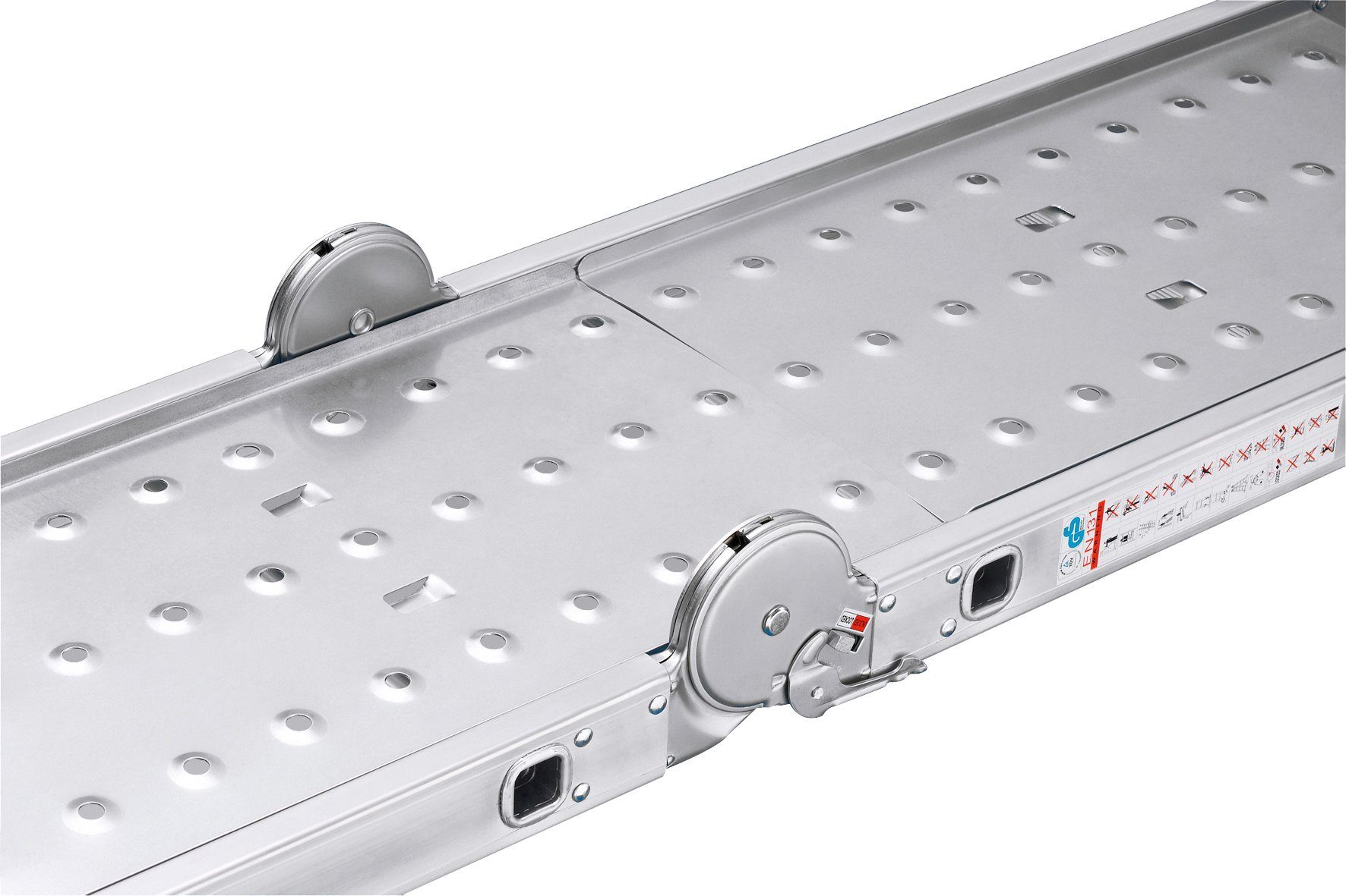 Hailo M60 articulated ladder, aluminum universal ladder 4x3 rungs