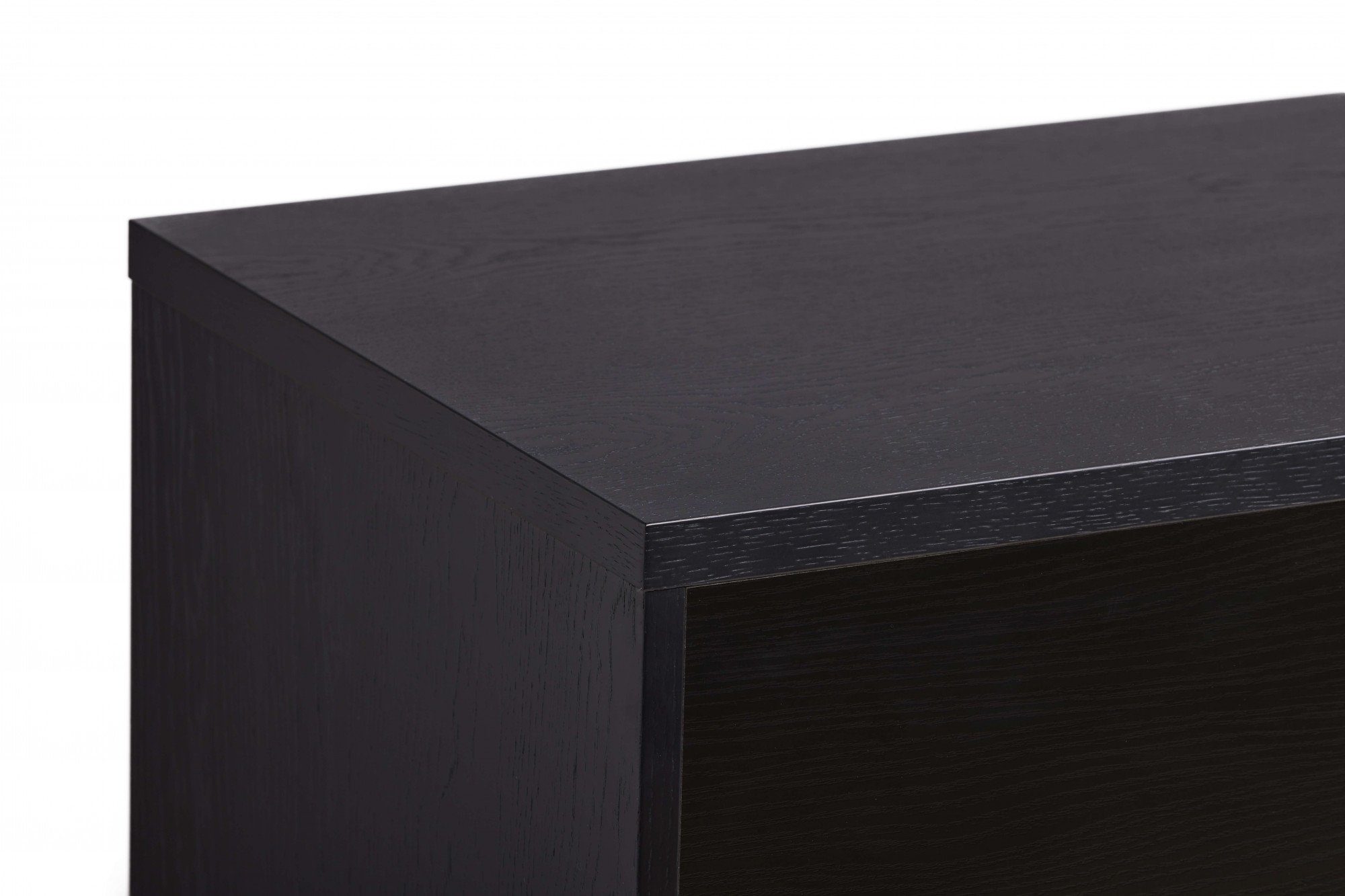 Woodman Sideboard Ende, teilmassiv, Metallfüße, cm | schwarz Breite schwarz 188