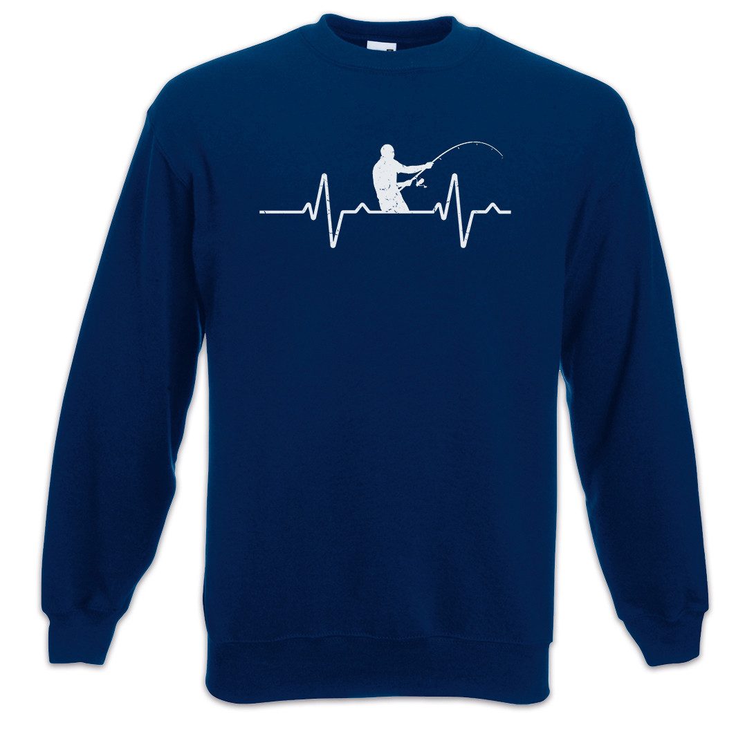 Sweatshirt Heart Rate Fishing Sweatshirt Angeln Angler Fischer Hochsee Fisch