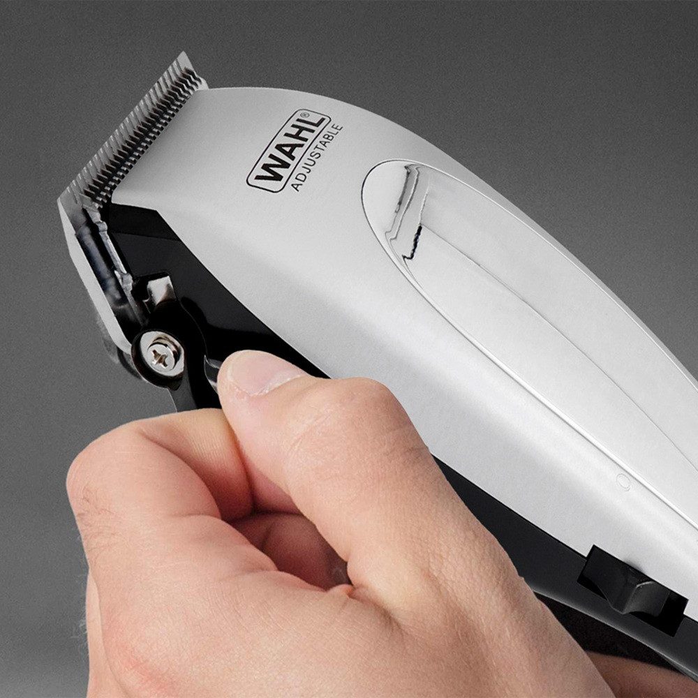 Wahl Haar- und Bartschneider Home Pro Deluxe Combo, Haarschneideset mit Mini-Trimmer, Einstellbarer Verstellhebel, Batteriebetriebener Mini-Trimmer