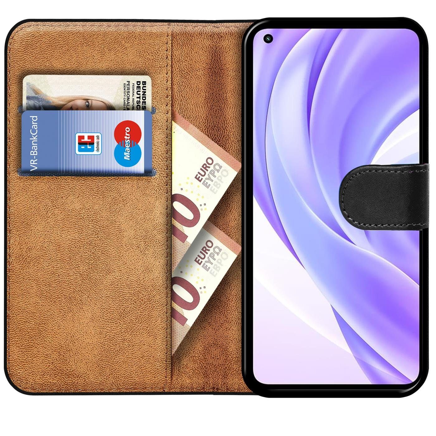 CoolGadget Handyhülle Wallet Klapp Tasche Book Case für Xiaomi Mi 11 Lite 4G/5G 6,55 Zoll, Hülle Klapphülle Flip Cover Etui Schutzhülle