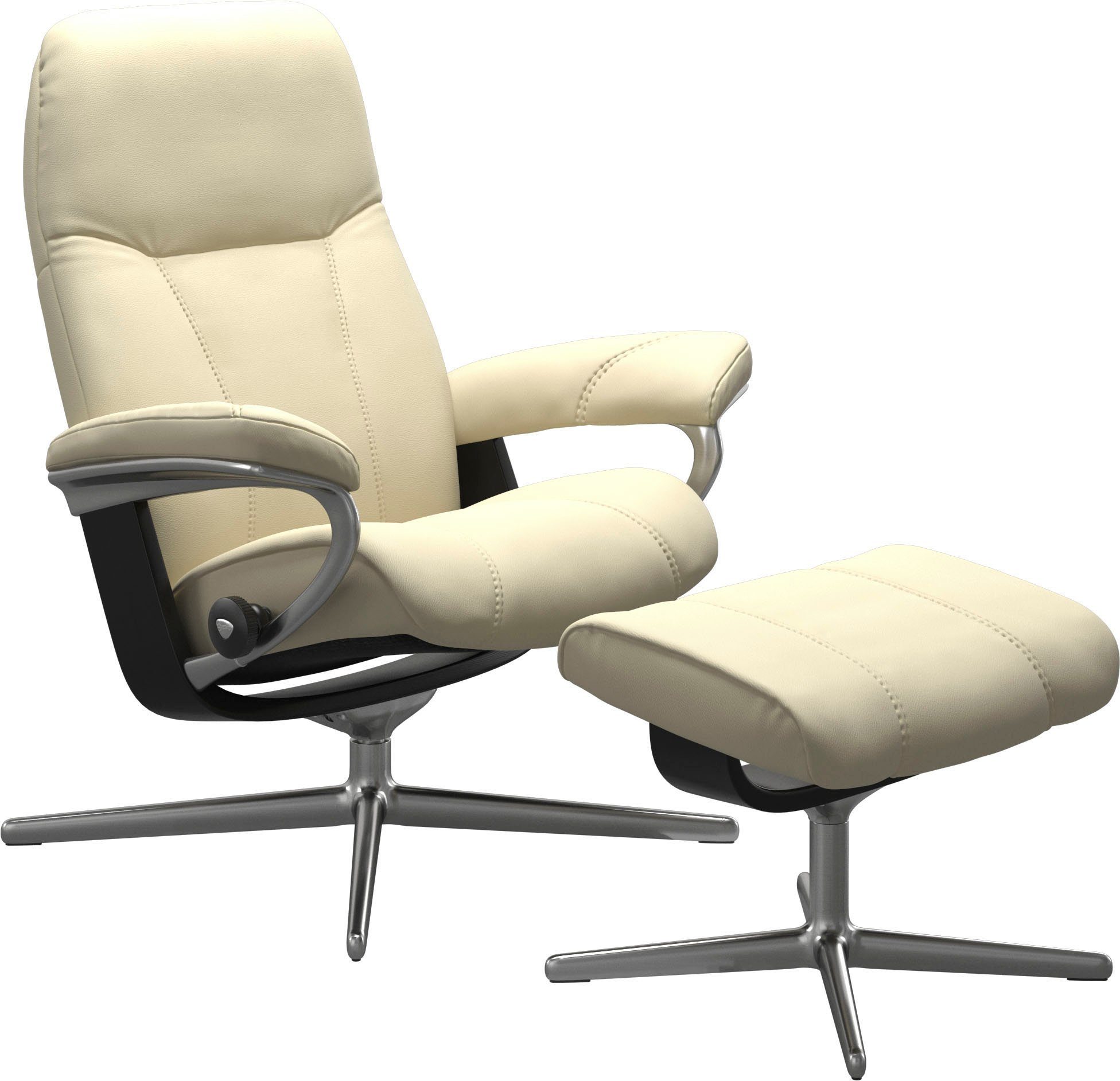 Stressless® Relaxsessel Consul, mit Cross Base, Größe S, M & L, Holzakzent Schwarz