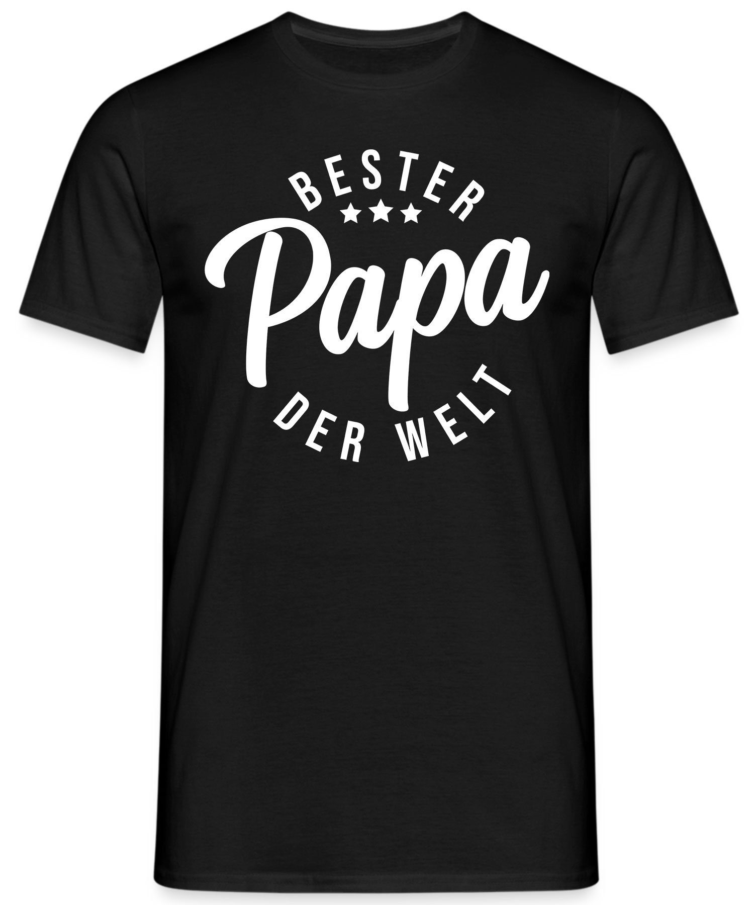 Vatertag Papa Quattro T-Shirt Formatee (1-tlg) - Vater Bester Kurzarmshirt Herren