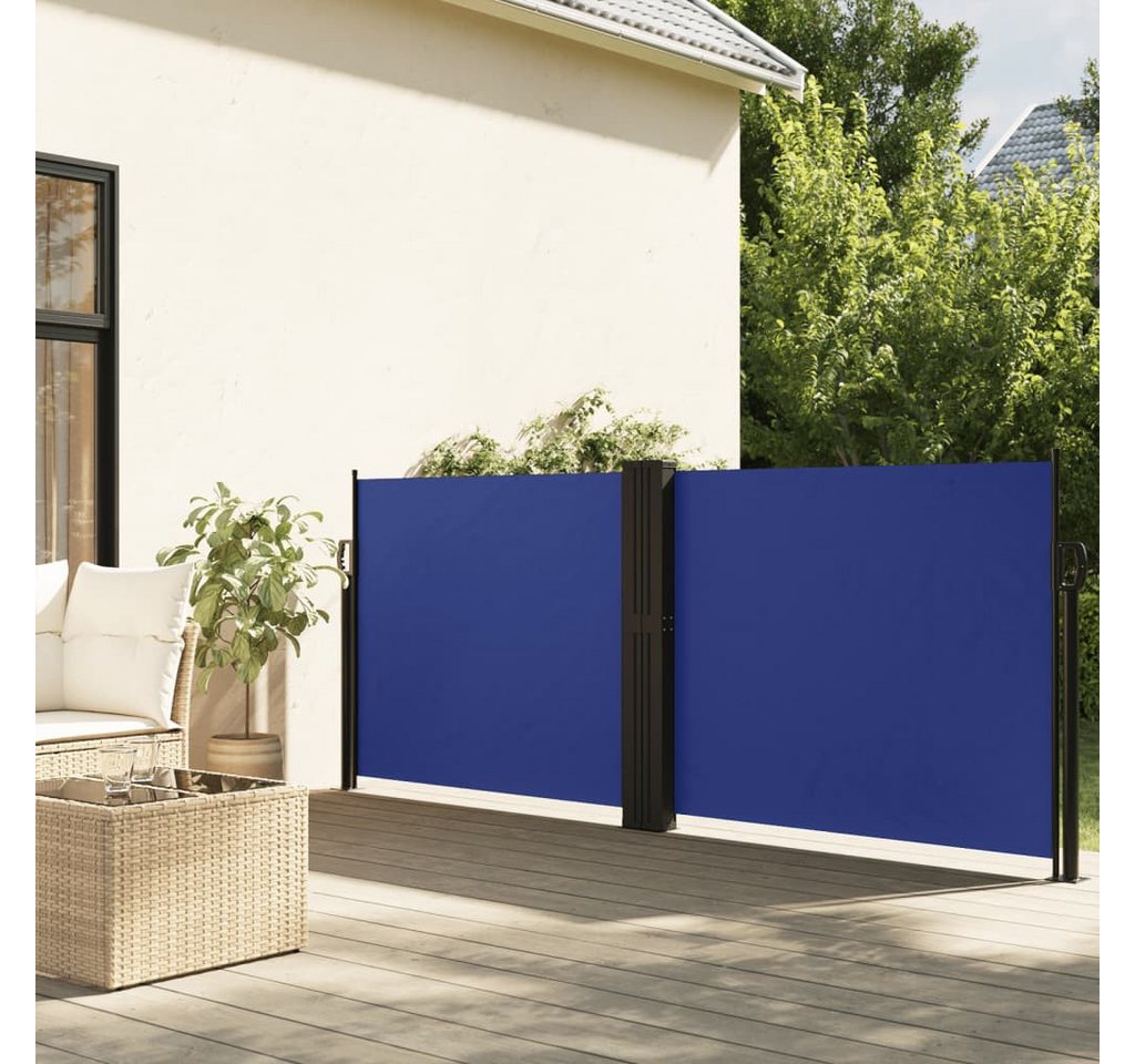 Thumbnail - vidaXL Seitenmarkise Sichtschutz Windschutz Ausziehbar Blau 140x1200 cm