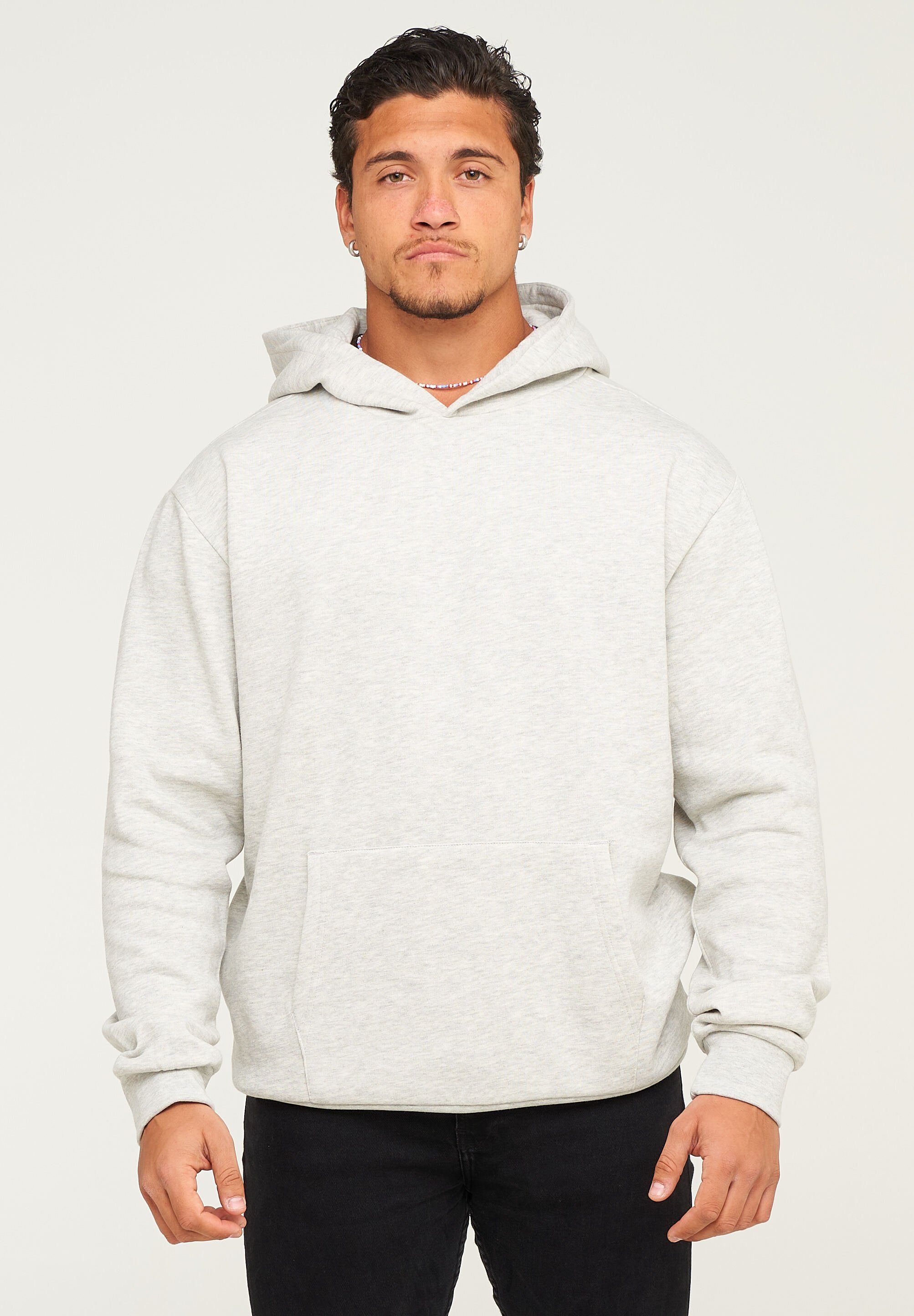 behype Hoodie BHHOBART Herren Basic Oversized Hoodie Raglan Kapuzenpullover Sweater