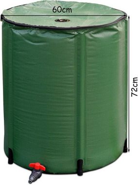 KOMFOTTEU Regentonne 200L Regenwassertonne faltbar, 60x60x70cm