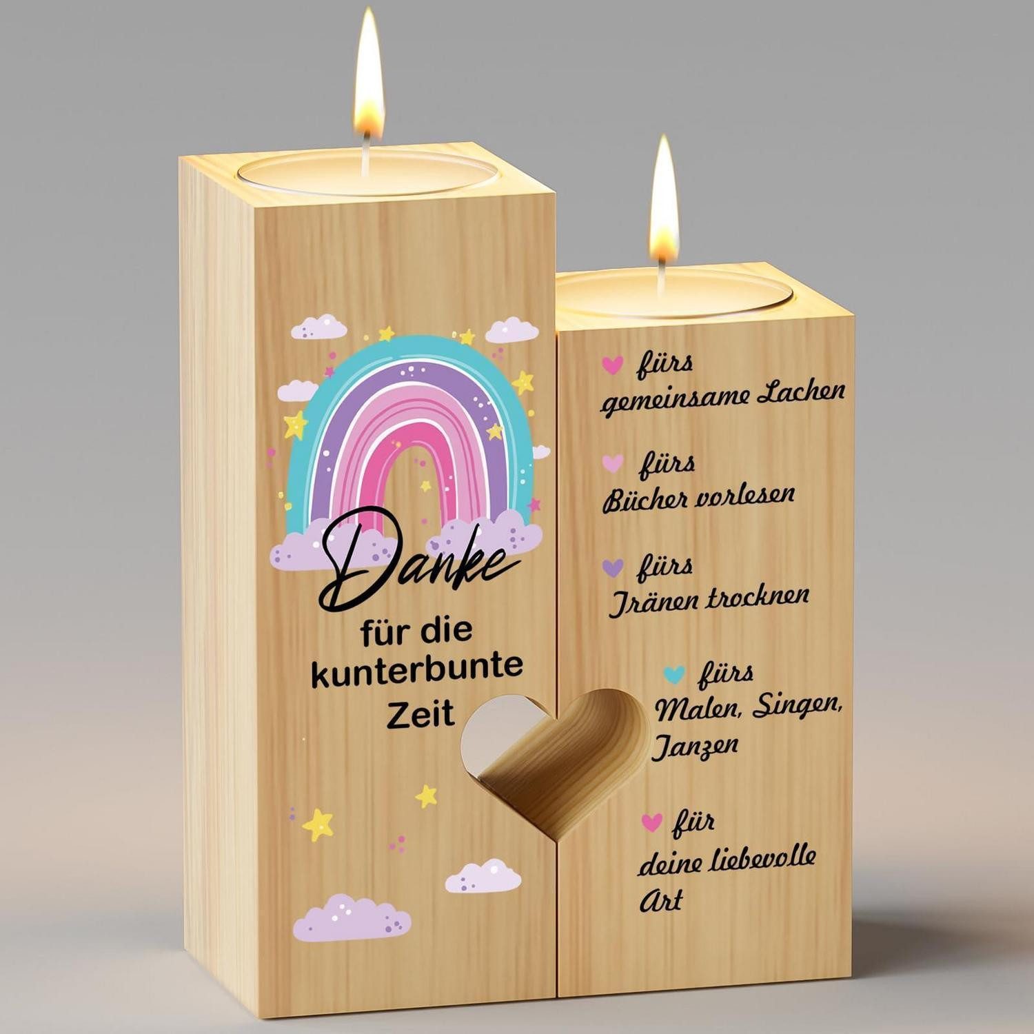 LuxusKollektion Teelichthalter Kerzenständer Abschiedsgeschenk Erzieherin (2 St)