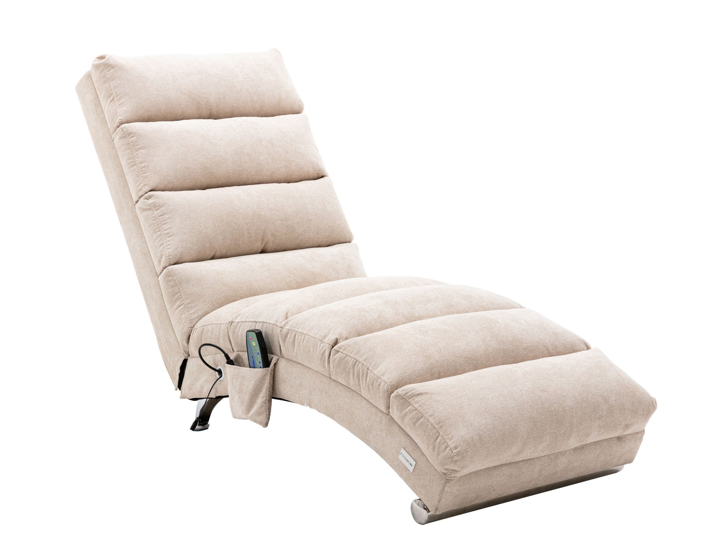 SeedWave Loungesessel mit 140° Kurve, 5 Massagefunktionen (Puls, Druck, Welle, Auto, Normal), Seitentasche, Leinenstoff, Max. Belastung 250 kg, Legierungsrahmen