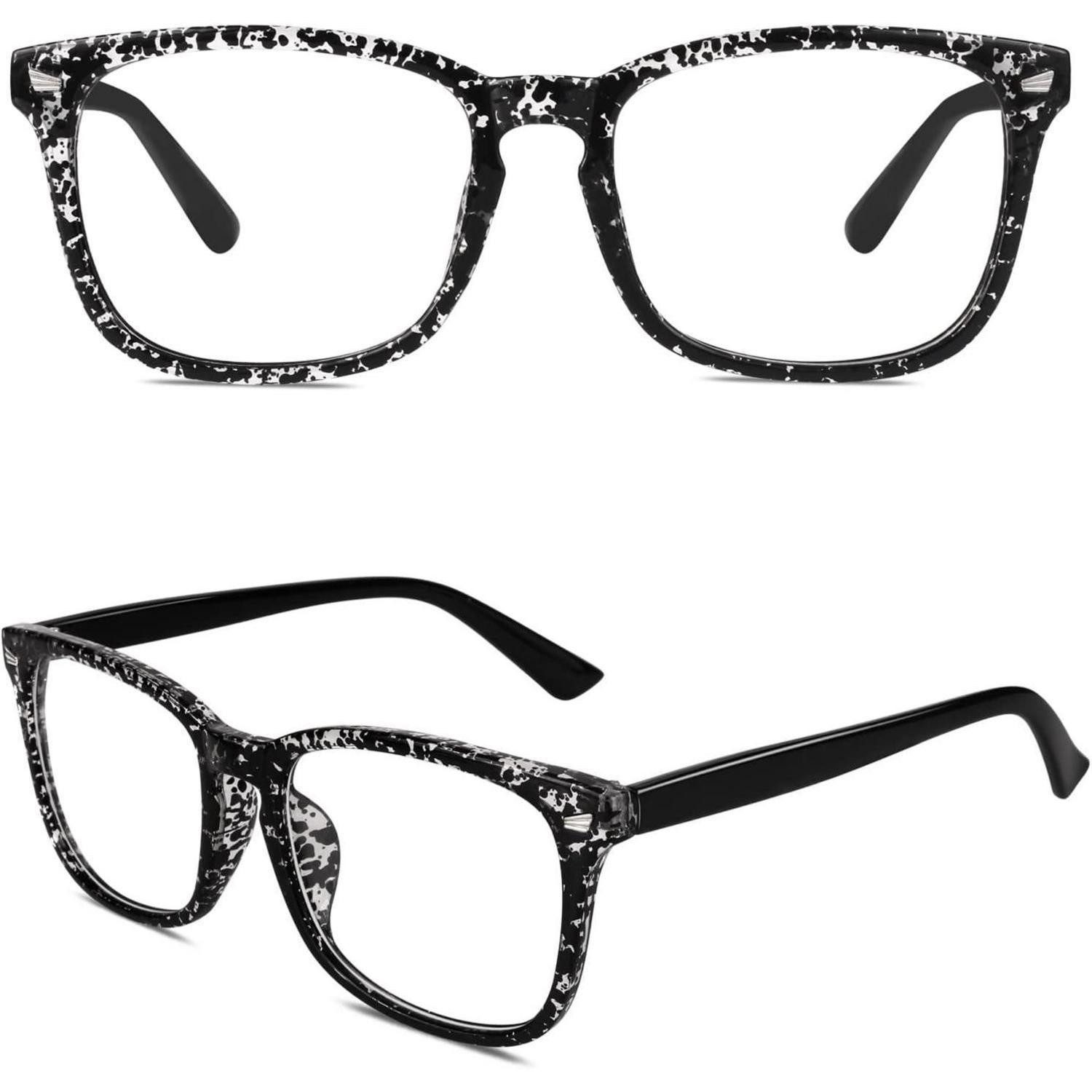 LuxusKollektion Retrosonnenbrille Damen Herren Oversized Nerdbrille Klarglas 80er Jahre Style