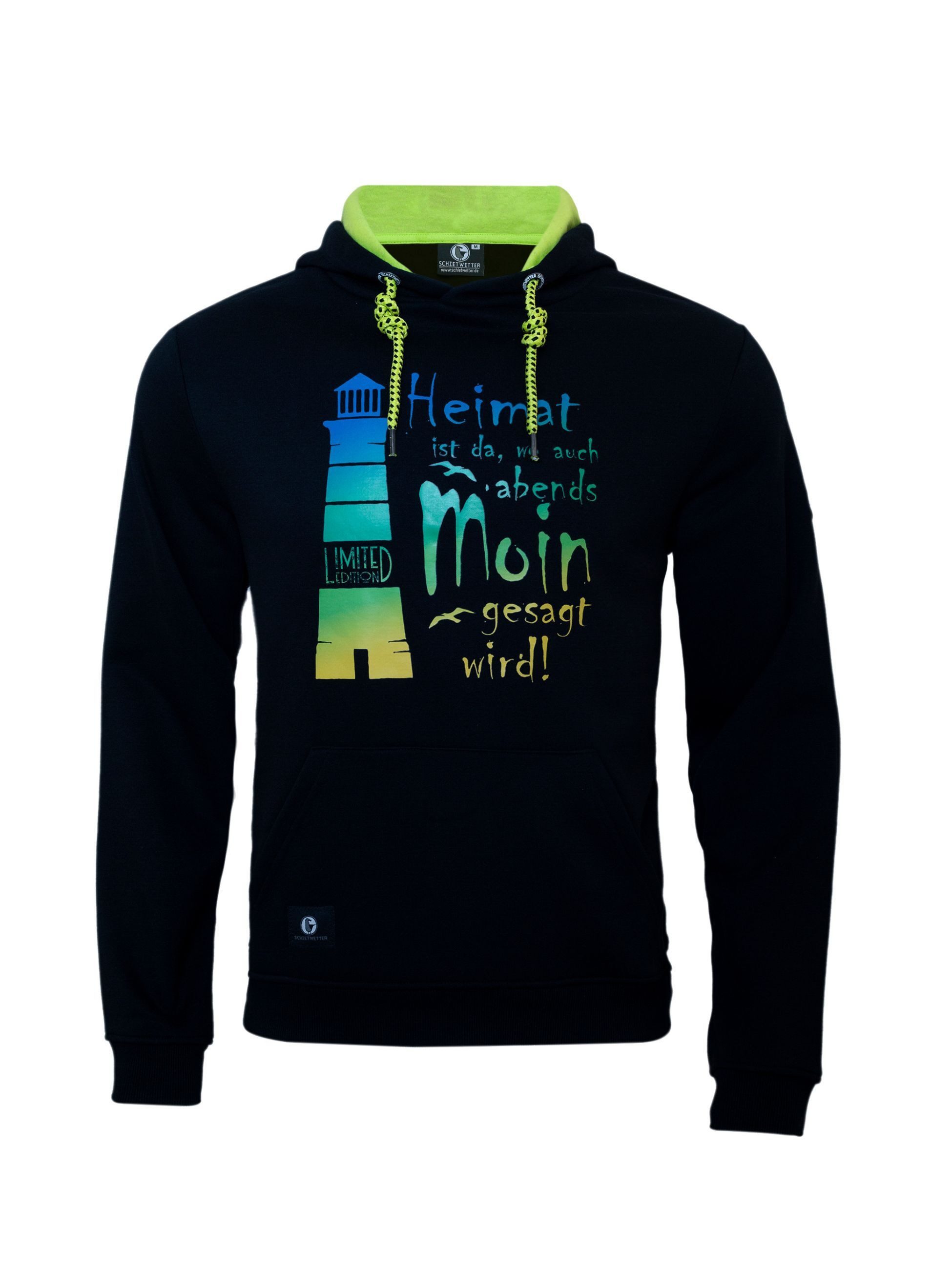 Schietwetter Kapuzenpullover Herren, Unisex Hoodie "Leuchtturm" günstig online kaufen