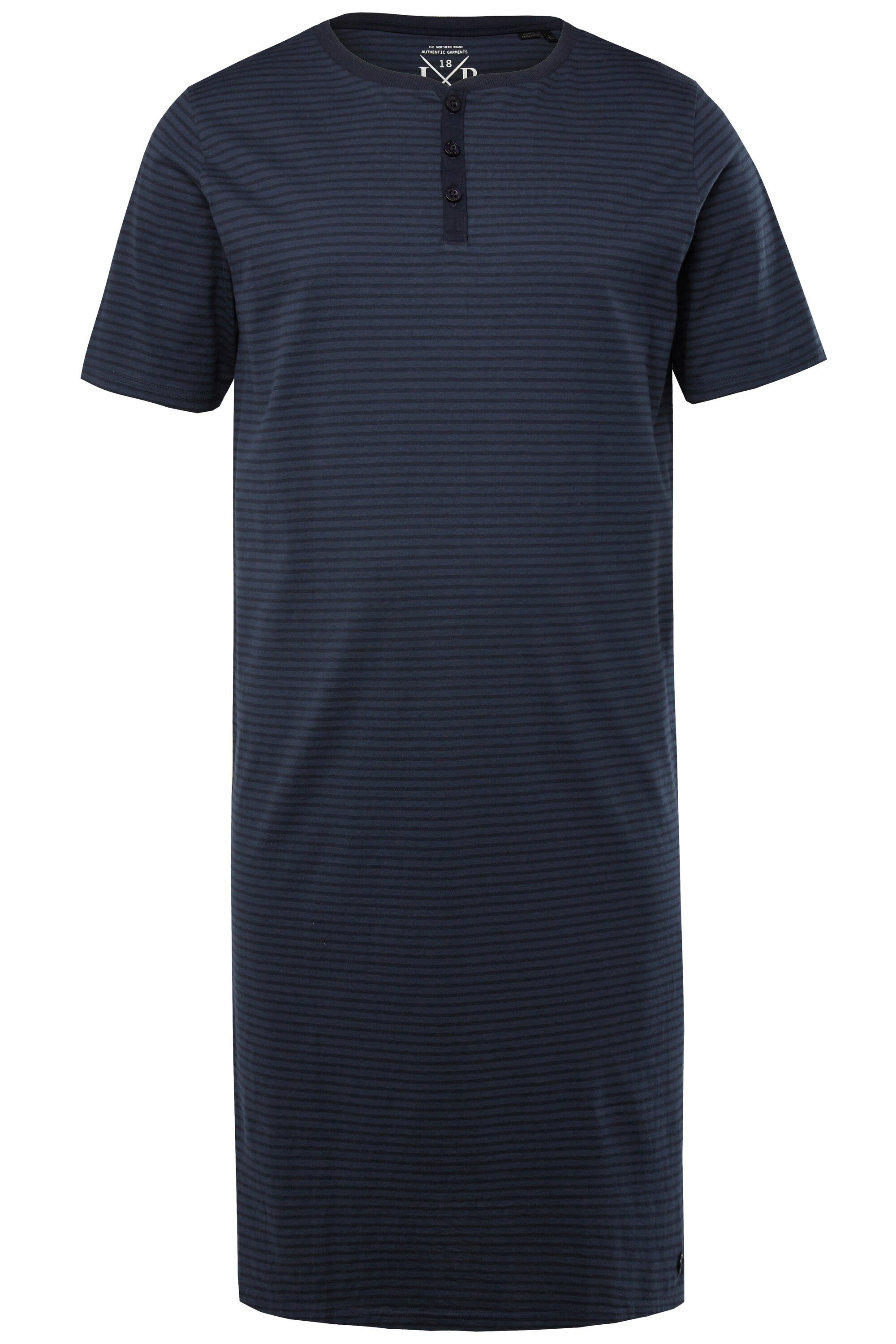 JP1880 Schlafanzug Nachthemd Henley Ringel bis 8 XL günstig online kaufen