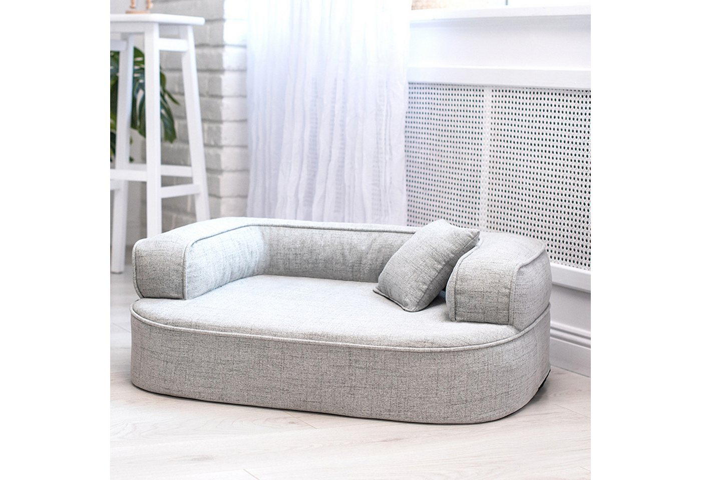 Thumbnail - tierlando® Tierbett Orthopädisches Hundesofa LOTTE VISCO PLUS Webstoff meliert