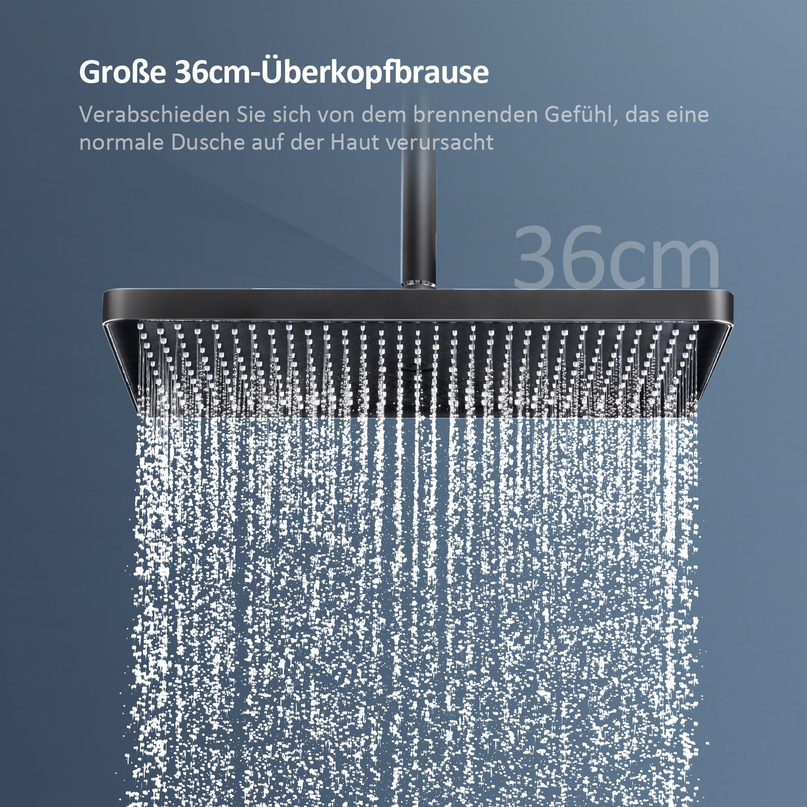 EMKE Duschsystem mit Thermostat Regendusche und günstig online kaufen