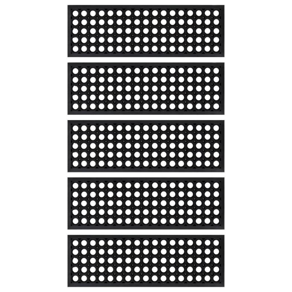 vidaXL Stufenmatte Stufenmatten 5 Stk. 25x75 cm Gummi, Rechteckig, Höhe: 2 günstig online kaufen