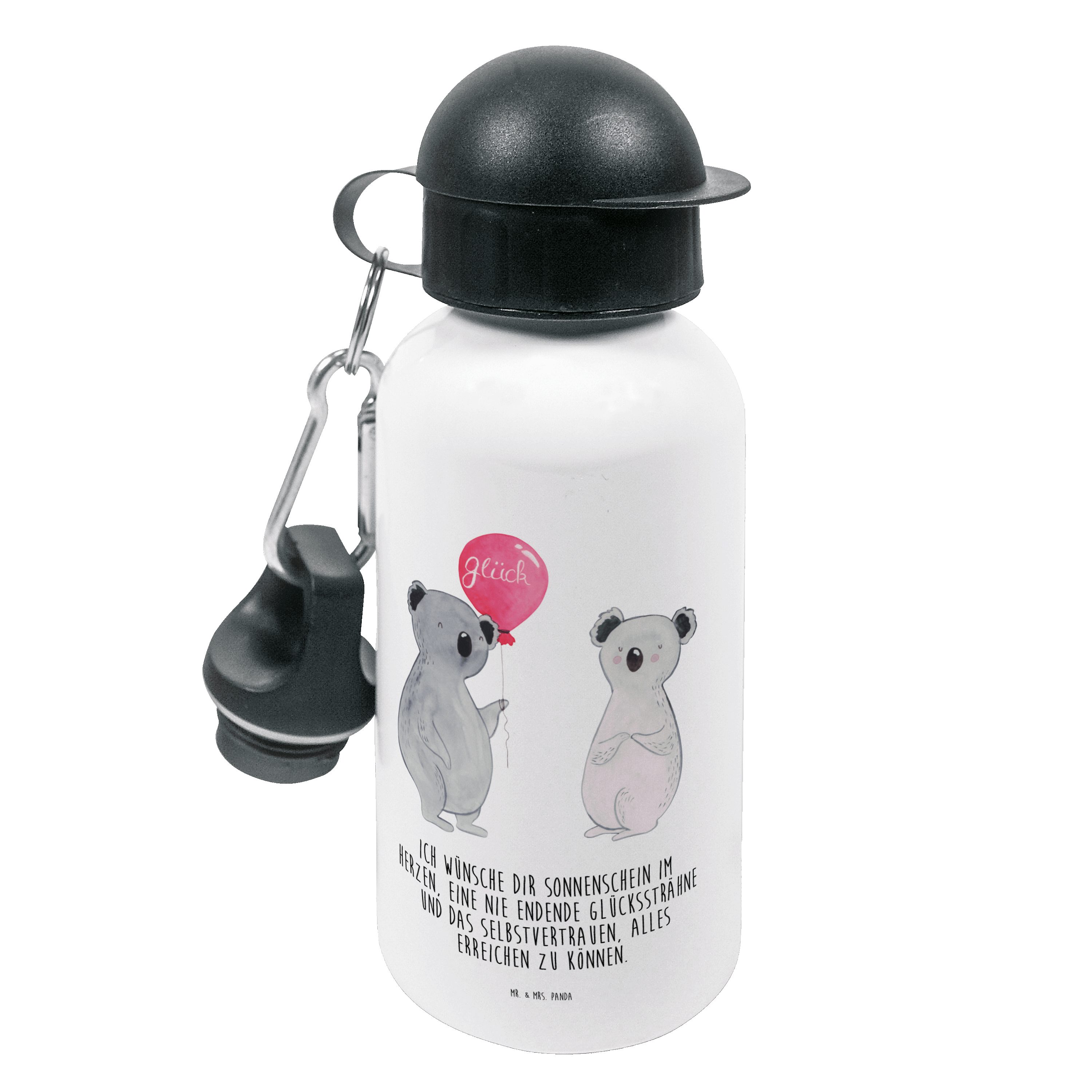 Mr. & Mrs. Panda Trinkflasche Koala Luftballon - Weiß - Geschenk, Mädchen, Kinder Trinkflasche, Tri, Fröhliche Motive