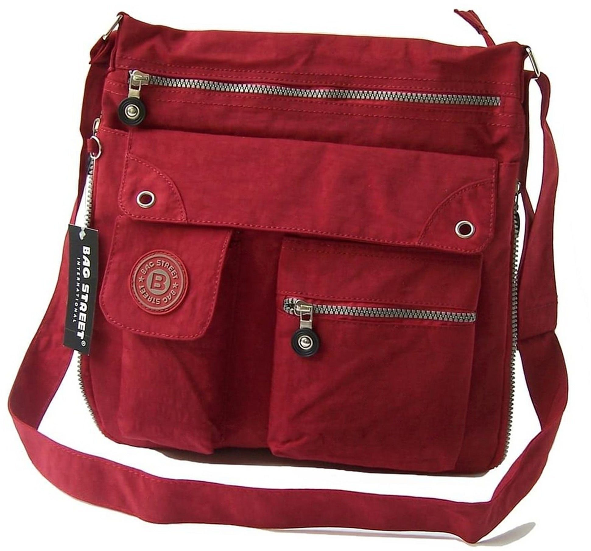 BAG STREET Umhängetasche Bag Street Nylon Tasche Damenhandtasche (Umhängetasche, Umhängetasche), Damen, Jugend Tasche strapazierfähiges Textilnylon rot