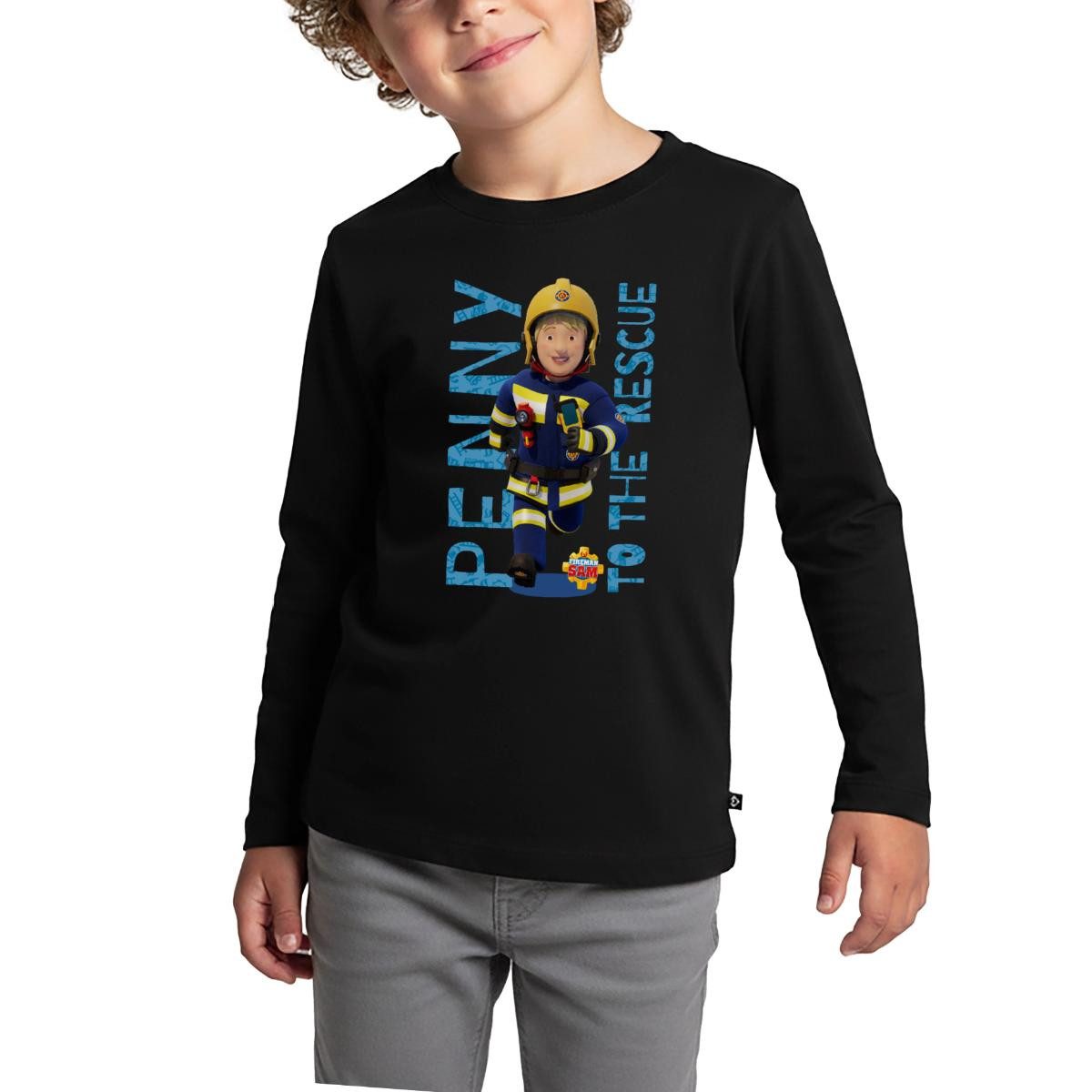 T-Shirt Feuerwehrmann Sam™ Penny To The Rescue Kinder Premium Langarmshirt