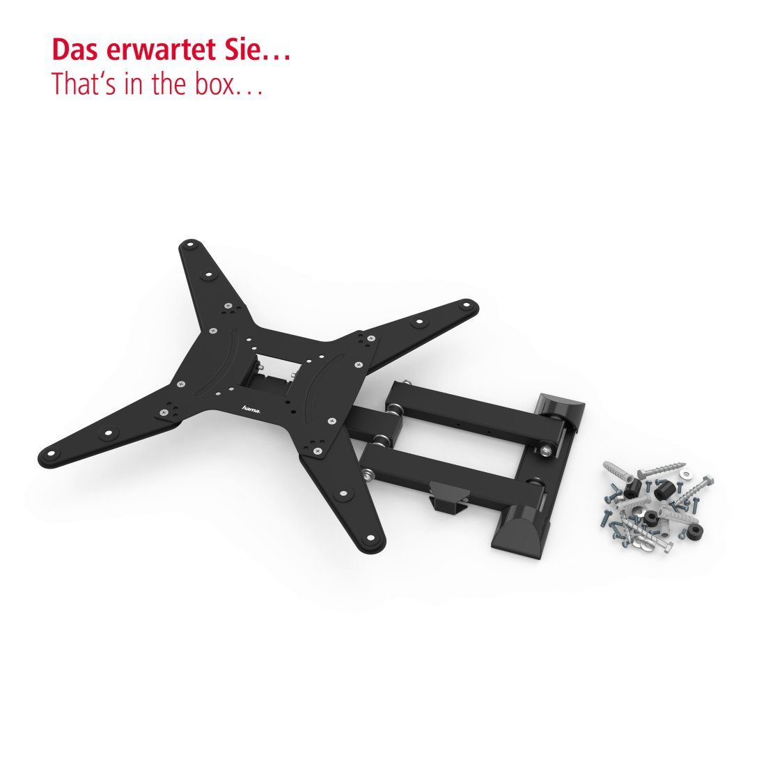 Hama TV-Wandhalterung schwenkbar, vollbeweglich, 81 - 165 cm (32"- 65), 43",50",55", (bis 65 Zoll)