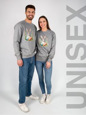 Shirtracer Sweatshirt Hase mit Ostereiern (1-tlg) Ostern Outfit