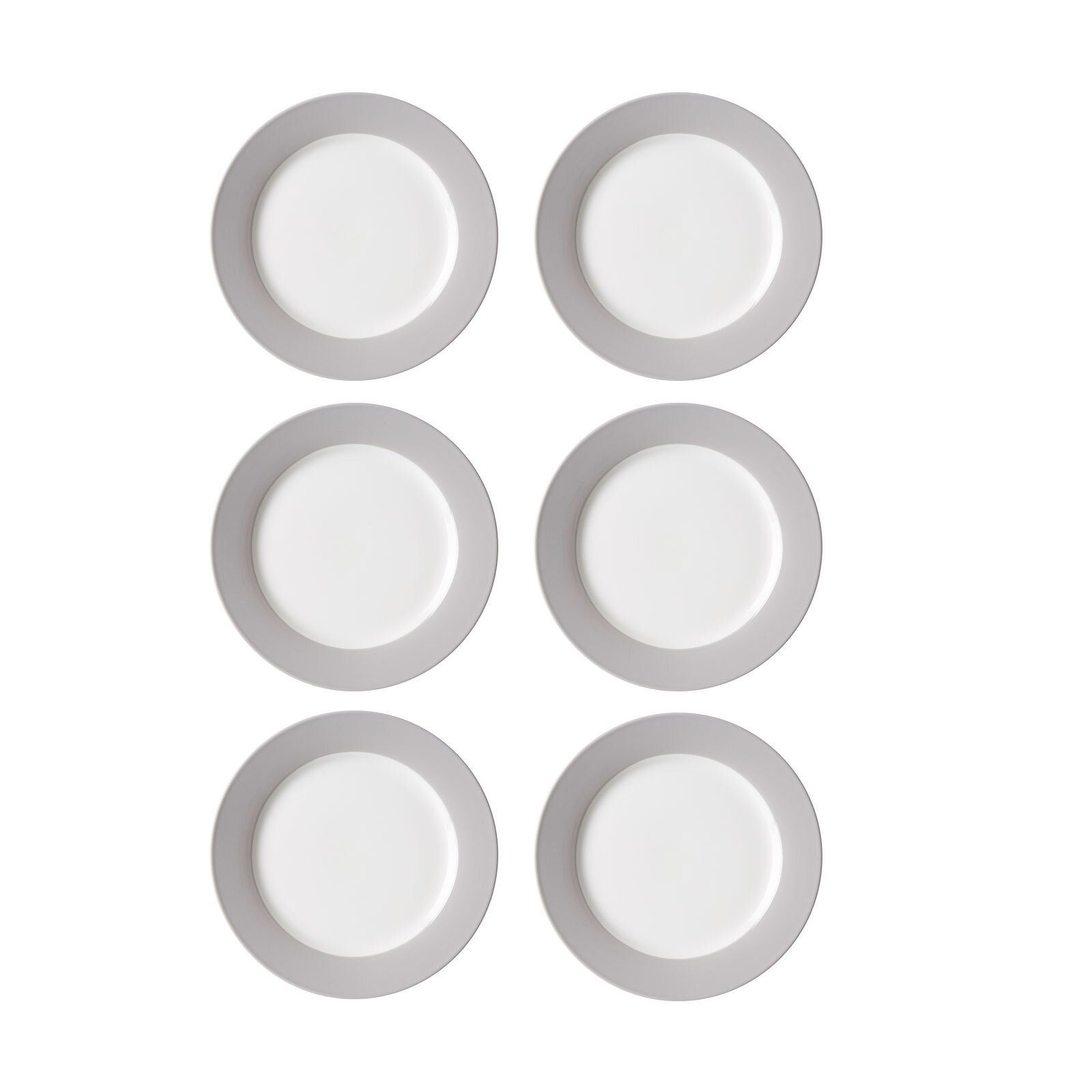 Ritzenhoff & Breker Speiseteller Doppio Speiseteller ø 27 cm 6er Set, (6 St)