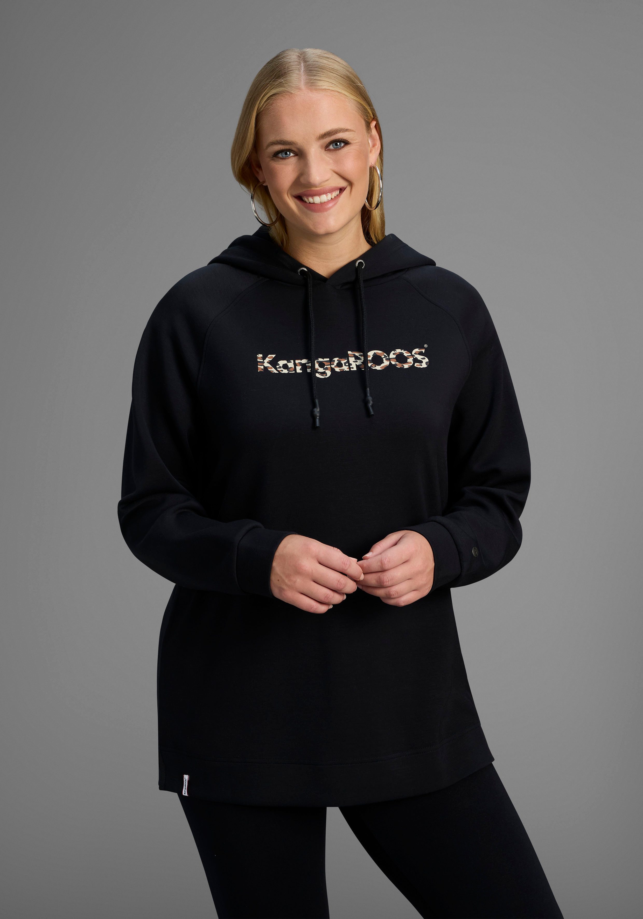 KangaROOS Kapuzensweatshirt aus glatter Sweatware, große günstig online kaufen