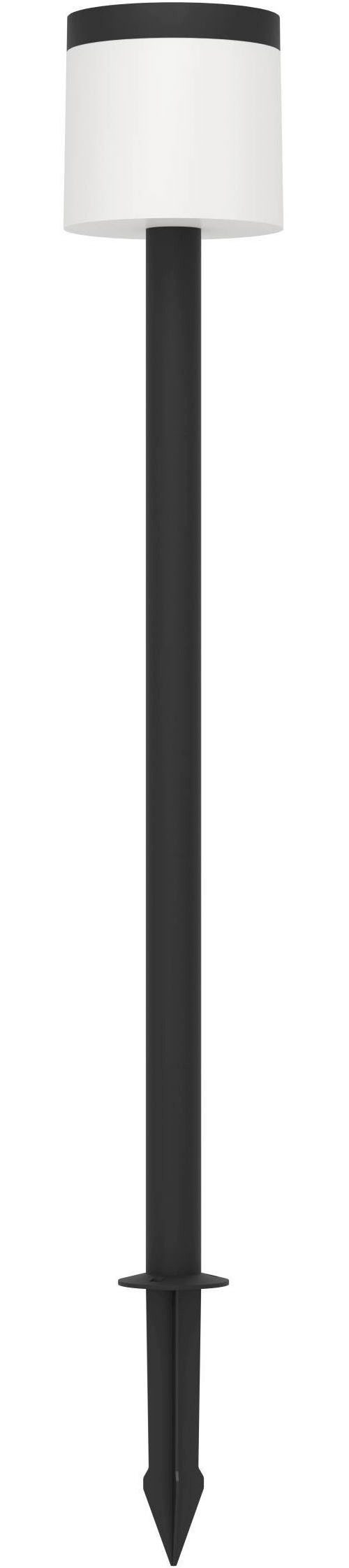 EGLO LED Solarleuchte Pantete Solarleuchte, Außenlampe mit Erdspieß, Stehlampe außen, IP44, Bewegungsmelder, LED fest integriert, Warmweiß, Solarleuchte - H115 x Ø17,5 cm - schwarz - 7,5W inkl.