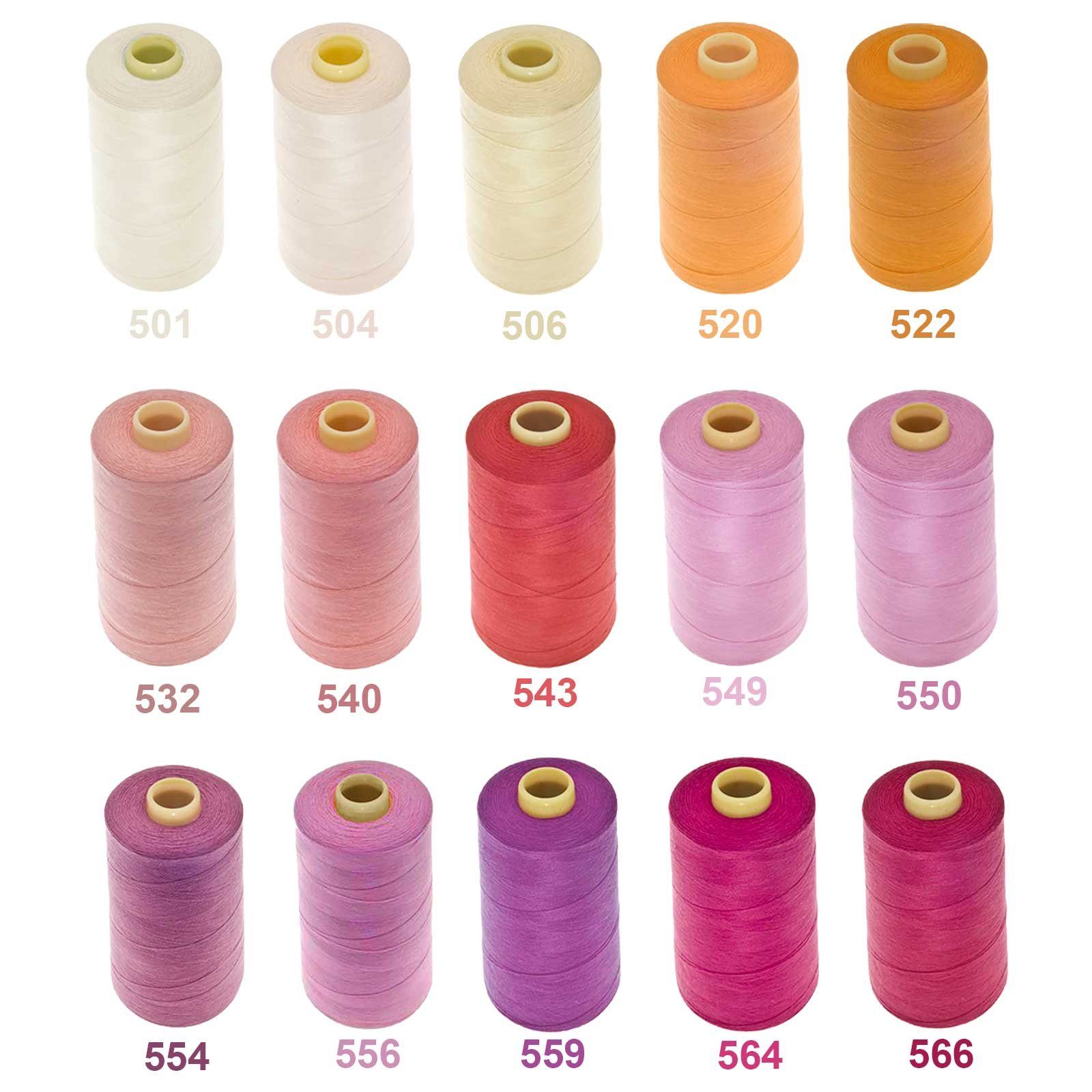 maDDma 1 Spule Nähgarn Polyester 40/2 120er 1000m Nähgarn, 1000 m, A559 orchidee