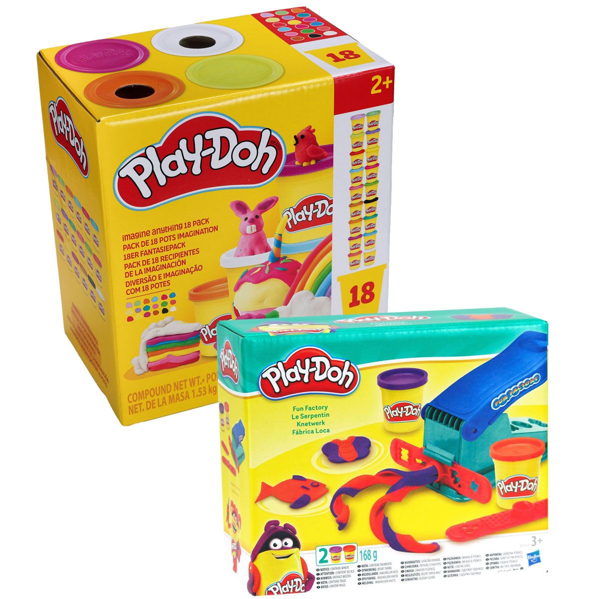 Play-Doh Knete Play-Doh Knetwerkzeug Presse Fun Factory mit 20 Dosen Knete 1,698kg