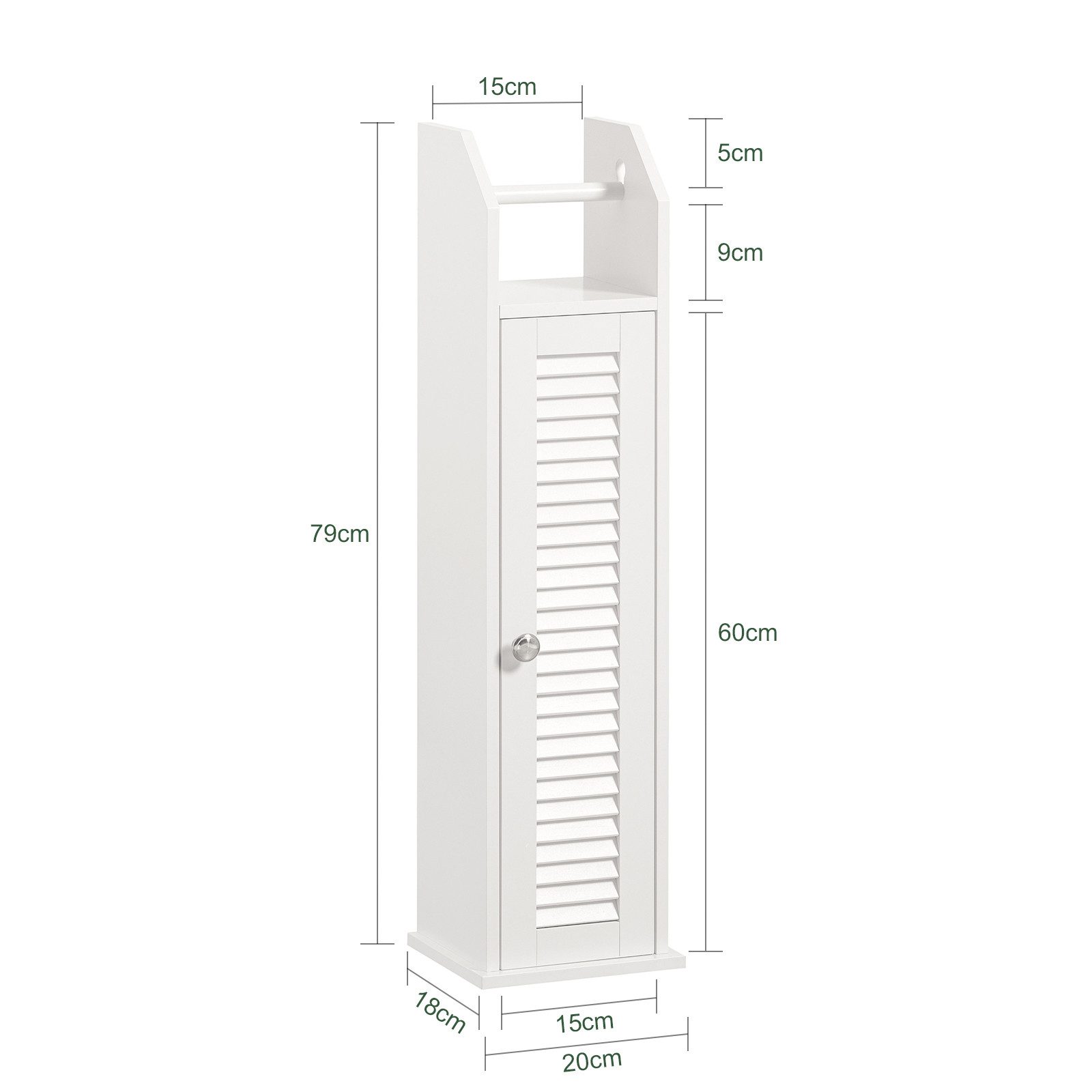 SoBuy Toilettenpapierhalter BZR49, Freistehend Toilettenrollenhalter Toilettenschrank Badschrank